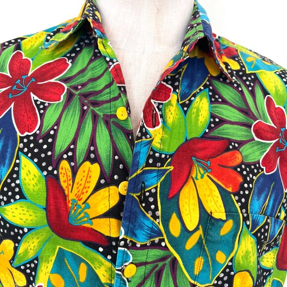 Funky Bright Hawaiian Style Handmade Shirt - Unisex - Size Large - XLarge - Picture 4 of 7
